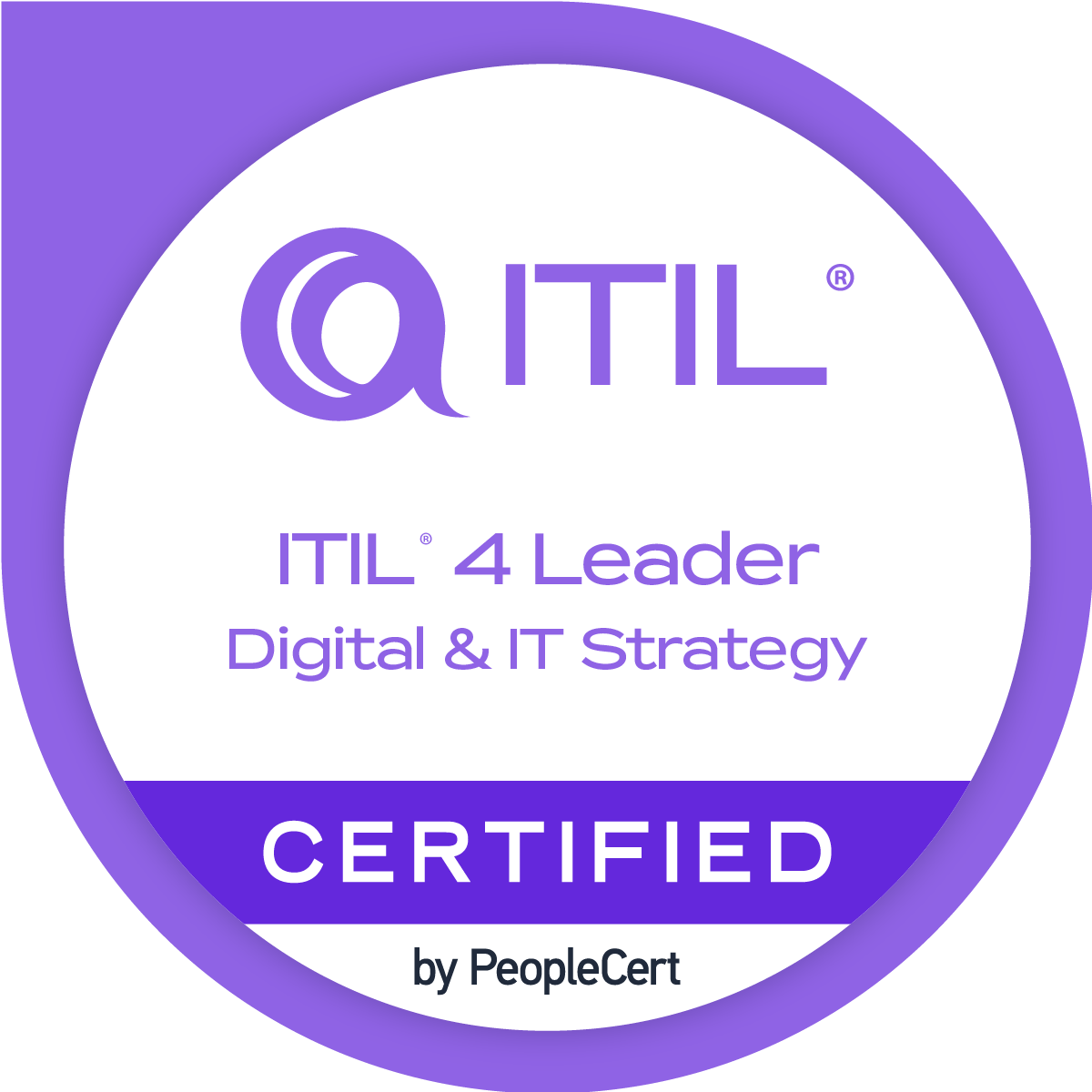 ITIL 4 Leader: Digital & IT Strategy badge